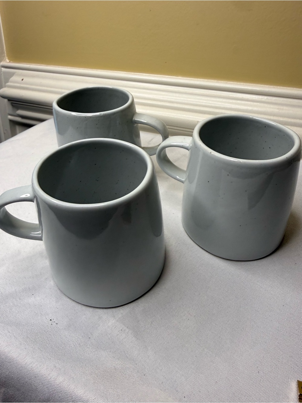 Set of 3 West Elm Speckled Coffee Mugs by Aaron Probyn